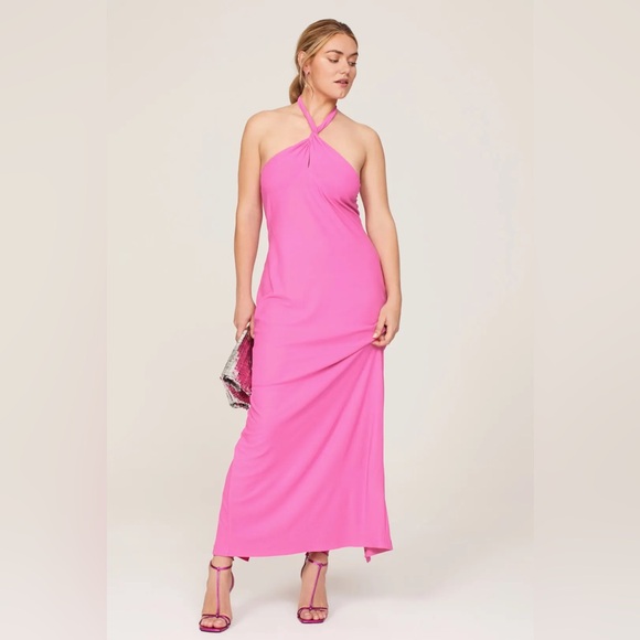 One33 Social Pin Twist Halter Gown - Picture 1 of 13